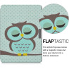 kwmobile Étui Compatible avec Kobo Aura Edition 2 Coque - Étui à Rabat magnétique Tablette eReader Similicuir - Turquoise-Marron