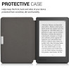 kwmobile Étui Compatible avec Kobo Aura Edition 2 Coque - Étui à Rabat magnétique Tablette eReader Similicuir - Turquoise-Marron