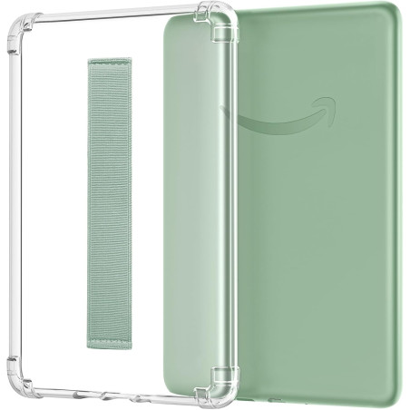 MoKo Coque Compatible avec 6" Liseuses Kindle 11e Génération(Modèle 2024/2022), Étui Protection Mince Flexible TPU avec Dragonne