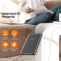 MoKo Étui Compatible avec 6" All-New Kindle (11th Generation-2022 Release), Coque de Protection avec Dos Givré Mince PC au Dos p