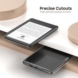MoKo Étui Compatible avec 6" All-New Kindle (11th Generation-2022 Release), Coque de Protection avec Dos Givré Mince PC au Dos p