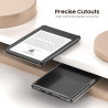 MoKo Étui Compatible avec 6" All-New Kindle (11th Generation-2022 Release), Coque de Protection avec Dos Givré Mince PC au Dos p