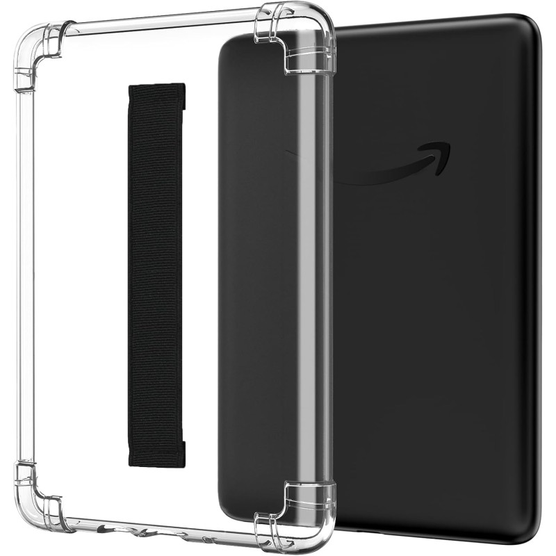 MoKo Coque Compatible avec 6" Liseuses Kindle 11e génération(Modèle 2022), Étui Protection Mince Flexible TPU avec Dragonne, Hou