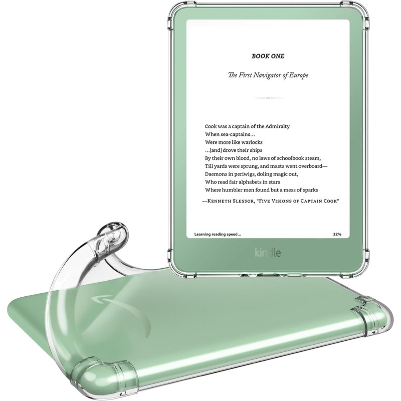 MoKo Transparent Étui pour 6" Kindle (11th Génération Modèle 2022), Housse de Protection Premium Flexible en TPU, DIY Clair Coqu