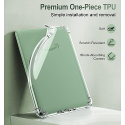 MoKo Transparent Étui pour 6" Kindle (11th Génération Modèle 2022), Housse de Protection Premium Flexible en TPU, DIY Clair Coqu