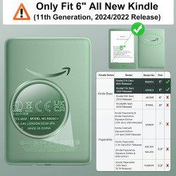 MoKo Étui Compatible avec 6" All-New Kindle (11th Generation-2022 Release), Housse de Protection Premium Flexible en TPU, Coque 