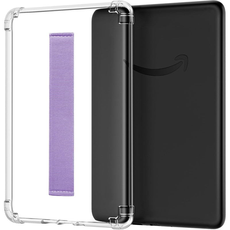 MoKo Coque Compatible avec 6" Liseuses Kindle 11e Génération(Modèle 2024/2022), Étui Protection Mince Flexible TPU avec Dragonne
