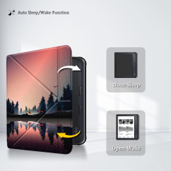 Étui Housse Coque pour Kobo Libra Colour (2024) / Kobo Libra 2 (2021) 7" eReader, Case avec Fonction de Veille/réveil Automatiqu
