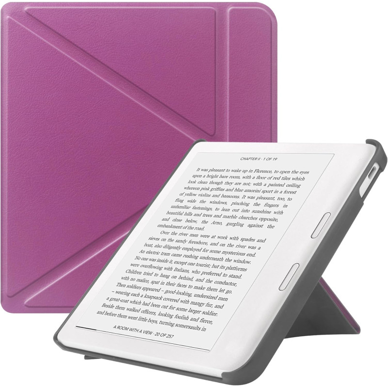 Hgwalp coque compatible avec kobo libra colour (2024) 7 pouces ebooks, étui ultra - mince et léger avec réveil/sommeil automatiq