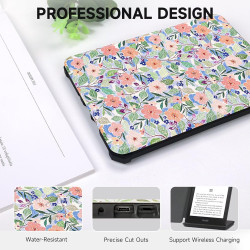 Fancity étui compatible avec kindle paperblanc (12e génération 2024) 7" et kindle colorsoft signature edition, cuir pu souple tp