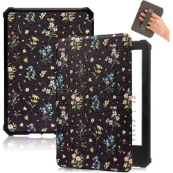 Fancity Étui pour Kindle 11^e^ génération version 2022 de 6", étui souple en cuir synthétique avec dragonne, fonction veille/rév