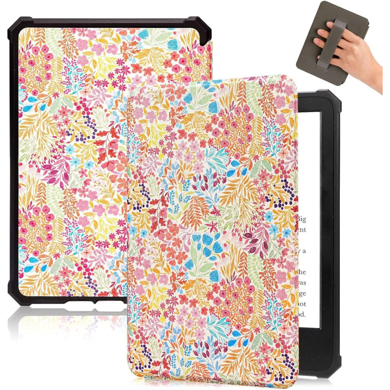 Fancity étui pour kindle paperblanc 6,8", coque souple avec dragonne, mise en veille/réveil automatique intelligente pour kindle