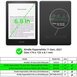 Fancity étui pour kindle paperblanc 6,8", coque souple avec dragonne, mise en veille/réveil automatique intelligente pour kindle