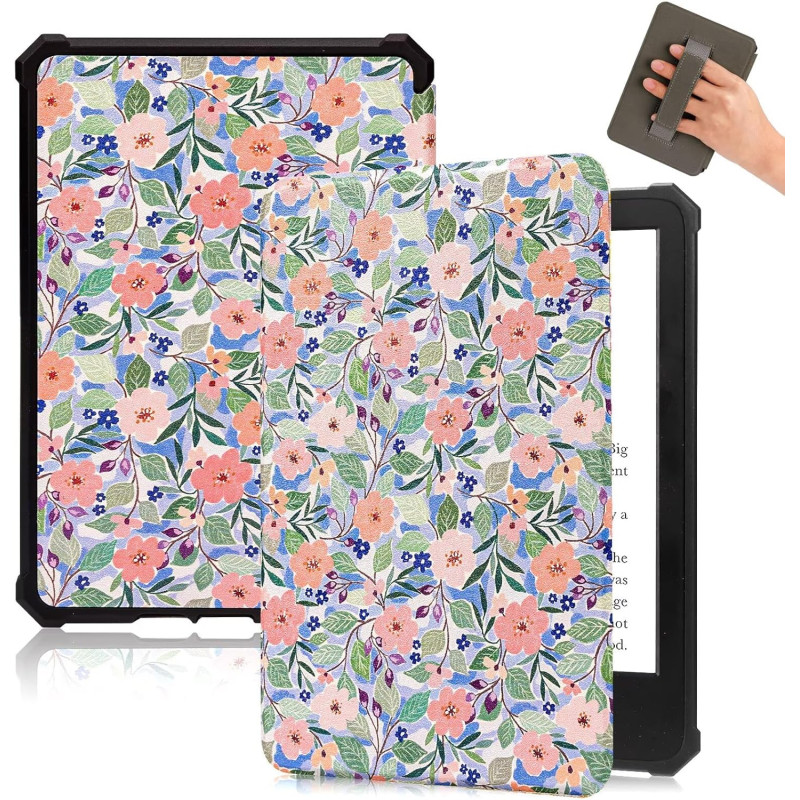Fancity étui pour kindle paperblanc 6,8", coque souple avec dragonne, mise en veille/réveil automatique intelligente pour kindle