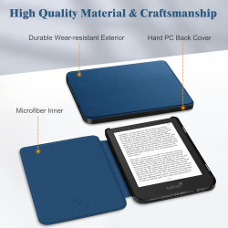 FINTIE Étui Compatible avec 6” Kobo Clara Colour/BW 2024 et Kobo Clara 2E 2022 - Housse Fine et Légère Coque Fermeture Magnétiqu