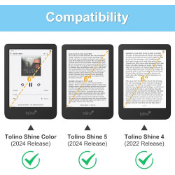 FINTIE Étui Compatible avec 6” Kobo Clara Colour/BW 2024 et Kobo Clara 2E 2022 - Housse Fine et Légère Coque Fermeture Magnétiqu