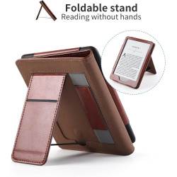 Kindle paperblanc 2024 étui de protection 7" (12ème génération) avec support et dragonne pour mise en veille/réveil automatique,