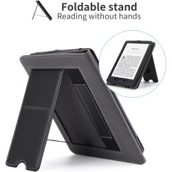 Kindle paperblanc 2024 étui de protection 7" (12ème génération) avec support et dragonne pour mise en veille/réveil automatique,