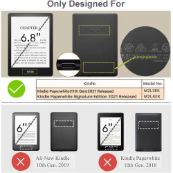 Zhaoco étui pour kindle paperblanc 6,8 pouces 11eme génération 2021 et kindle paperblanc signature edition e-reader housse coque