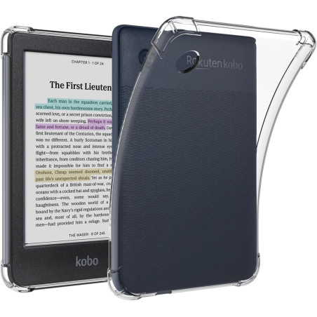 Tenano Coque Transparente pour Kobo Clara Colour | BW | 2E, Housse Arrière en Silicone Légère et Anti-Rayures de 6", Transparent