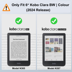 Tenano Coque Transparente pour Kobo Clara Colour | BW | 2E, Housse Arrière en Silicone Légère et Anti-Rayures de 6", Transparent