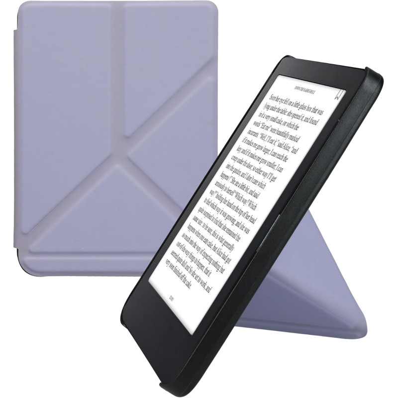 kwmobile Étui Compatible avec Kobo Clara 2E Coque - Étui à Rabat magnétique Tablette eReader Similicuir - Lavande