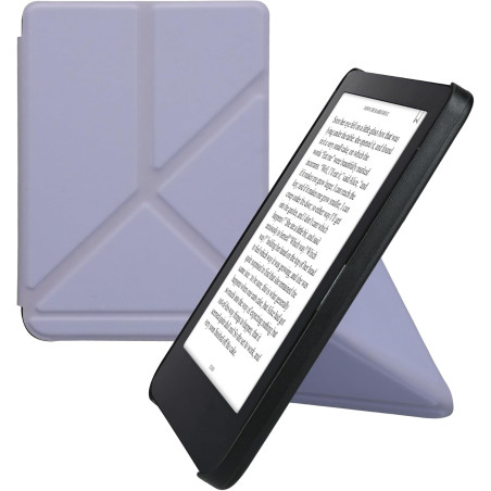 kwmobile Étui Compatible avec Kobo Clara 2E Coque - Étui à Rabat magnétique Tablette eReader Similicuir - Lavande