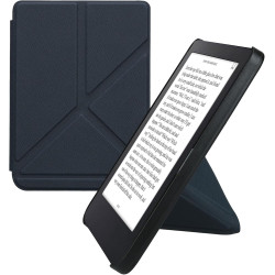 kwmobile Étui Compatible avec Kobo Clara 2E Coque - Étui à Rabat magnétique Tablette eReader Similicuir - Bleu foncé
