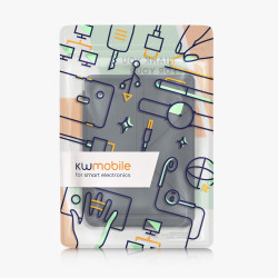 kwmobile Étui Compatible avec Kobo Clara 2E Coque - Étui à Rabat magnétique Tablette eReader Similicuir - Bleu foncé
