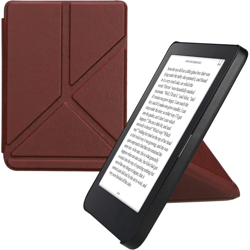 kwmobile Étui Compatible avec Kobo Clara 2E Coque - Étui à Rabat magnétique Tablette eReader Similicuir - Bordeaux foncé