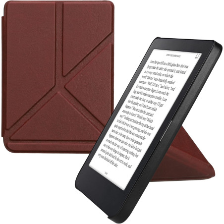 kwmobile Étui Compatible avec Kobo Clara 2E Coque - Étui à Rabat magnétique Tablette eReader Similicuir - Bordeaux foncé