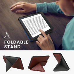 kwmobile Étui Compatible avec Kobo Clara 2E Coque - Étui à Rabat magnétique Tablette eReader Similicuir - Bordeaux foncé