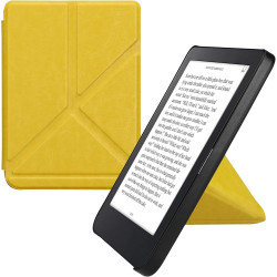 kwmobile Étui Compatible avec Kobo Clara 2E Coque - Étui à Rabat magnétique Tablette eReader Similicuir - Jaune