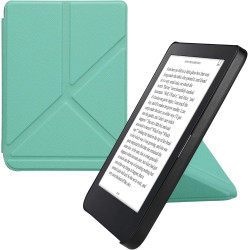 kwmobile Étui Compatible avec Kobo Clara 2E Coque - Étui à Rabat magnétique Tablette eReader Similicuir - Menthe glaciale