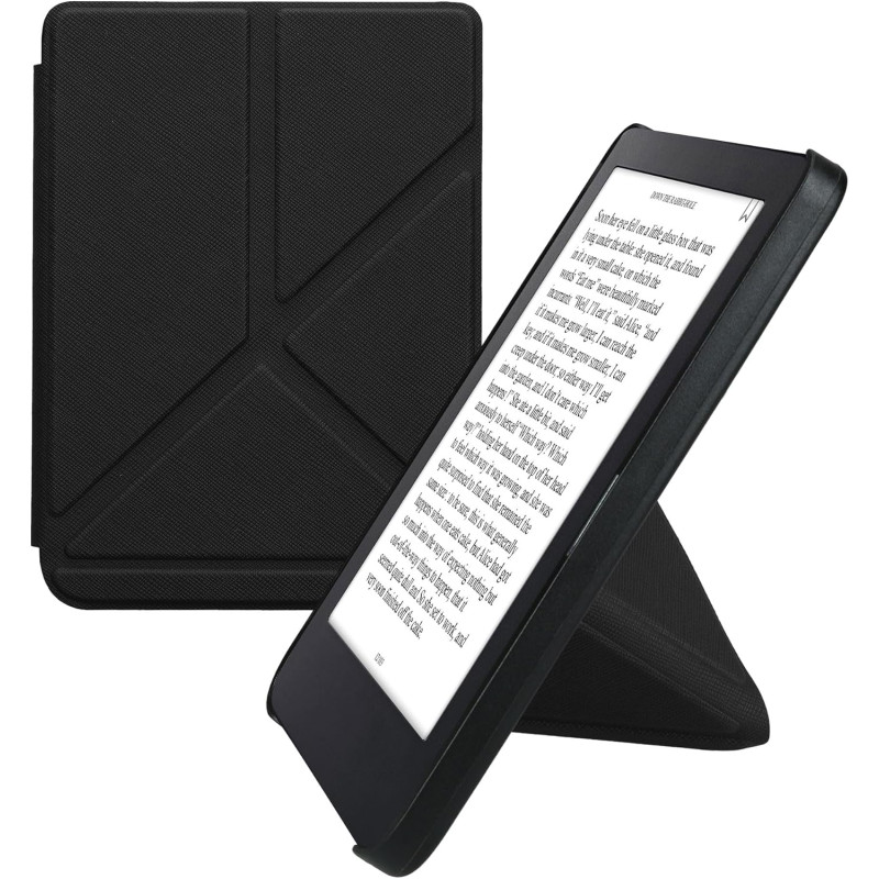 kwmobile Étui Compatible avec Kobo Clara 2E Coque - Étui à Rabat magnétique Tablette eReader Similicuir - Noir