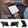 kwmobile Étui Compatible avec Kobo Clara 2E Coque - Étui à Rabat magnétique Tablette eReader Similicuir - Noir
