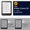 kwmobile Étui Compatible avec Kobo Clara 2E Coque - Étui à Rabat magnétique Tablette eReader Similicuir - Or Rose