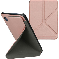 kwmobile Étui Compatible avec Kobo Clara 2E Coque - Étui à Rabat magnétique Tablette eReader Similicuir - Or Rose