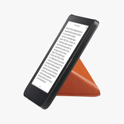 Kwmobile étui compatible avec kobo clara 2e coque - étui à rabat magnétique tablette ereader similicuir - orange