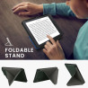 kwmobile Étui Compatible avec Kobo Clara 2E Coque - Étui à Rabat magnétique Tablette eReader Similicuir - Vert foncé