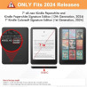 Vovipo coque transparente pour 7" kindle paperblanc et paperblanc signature edition (12ème génération, 2024), coque arrière tpu 