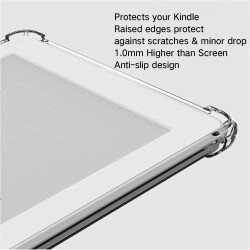 Vovipo coque transparente pour 7" kindle paperblanc et paperblanc signature edition (12ème génération, 2024), coque arrière tpu 