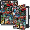 Ultra Fine Automatique Veille/Réveil Housse Coque pour Kobo Clara Colour/Kobo Clara 2E/Kobo Clara BW Étui avec Dragonne,Graffiti