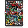 Ultra Fine Automatique Veille/Réveil Housse Coque pour Kobo Clara Colour/Kobo Clara 2E/Kobo Clara BW Étui avec Dragonne,Graffiti