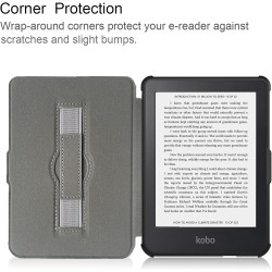 Ultra Fine Automatique Veille/Réveil Housse Coque pour Kobo Clara Colour Étui avec Dragonne,Le Chat