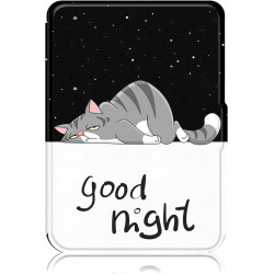 Ultra Fine Automatique Veille/Réveil Housse Coque pour Kobo Clara Colour Étui avec Dragonne,Le Chat