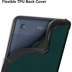 Ultra Fine Automatique Veille/Réveil Housse Coque pour Kobo Clara Colour/Kobo Clara 2E/Kobo Clara BW Étui avec Dragonne,Vert