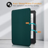 Ultra Fine Automatique Veille/Réveil Housse Coque pour Kobo Clara Colour/Kobo Clara 2E/Kobo Clara BW Étui avec Dragonne,Vert