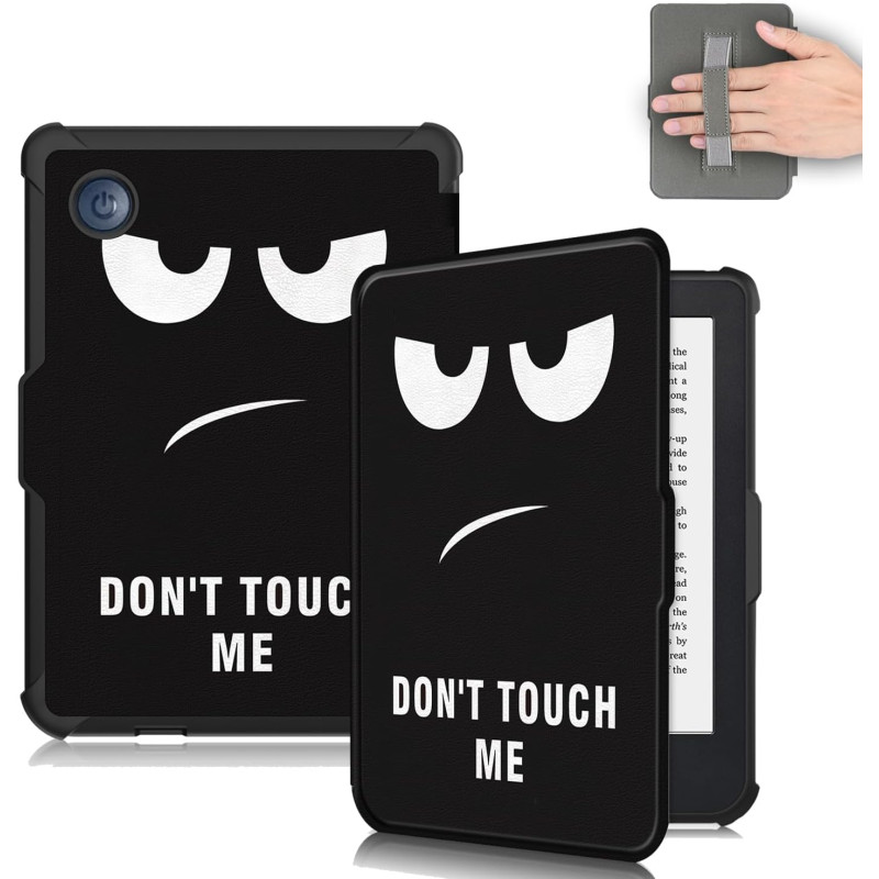 Housse Coque Ultra Fine pour Kobo Clara Colour/2E/BW avec Veille/Réveil Automatique, Étui avec Dragonne, Œil