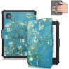 Ultra Fine Automatique Veille/Réveil Housse Coque pour Kobo Clara Colour/Kobo Clara 2E/Kobo Clara BW Étui avec Dragonne,Fleurs